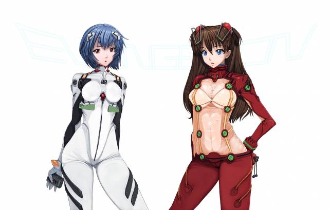 ayanami rei+soryu asuka langley