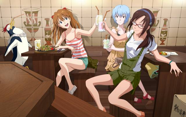 ayanami rei+makinami mari illustrious+penpen+soryu asuka langley