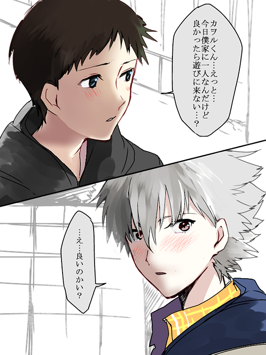 ikari shinji+nagisa kaworu