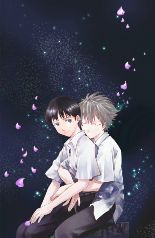 ikari shinji+nagisa kaworu