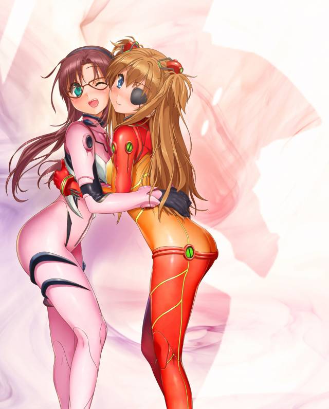 makinami mari illustrious+soryu asuka langley