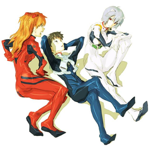 ayanami rei+ikari shinji+soryu asuka langley